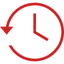 clock circular rotating arrow around